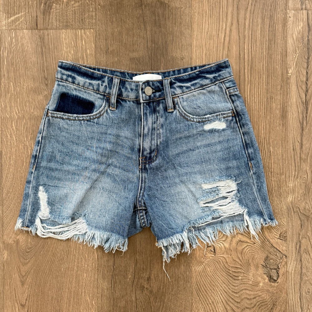Distressed Denim Women Shorts